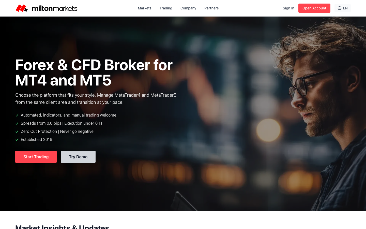 MiltonMarkets公式サイト